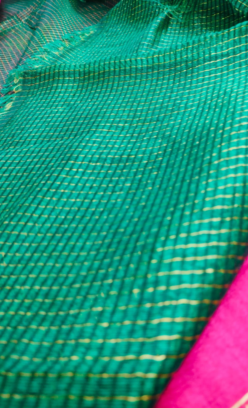 Peony Pink Vichitra Silk Saree For Women