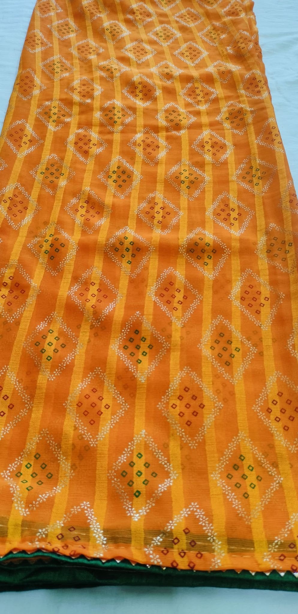 Yellow Pure Chiffon Saree For Women