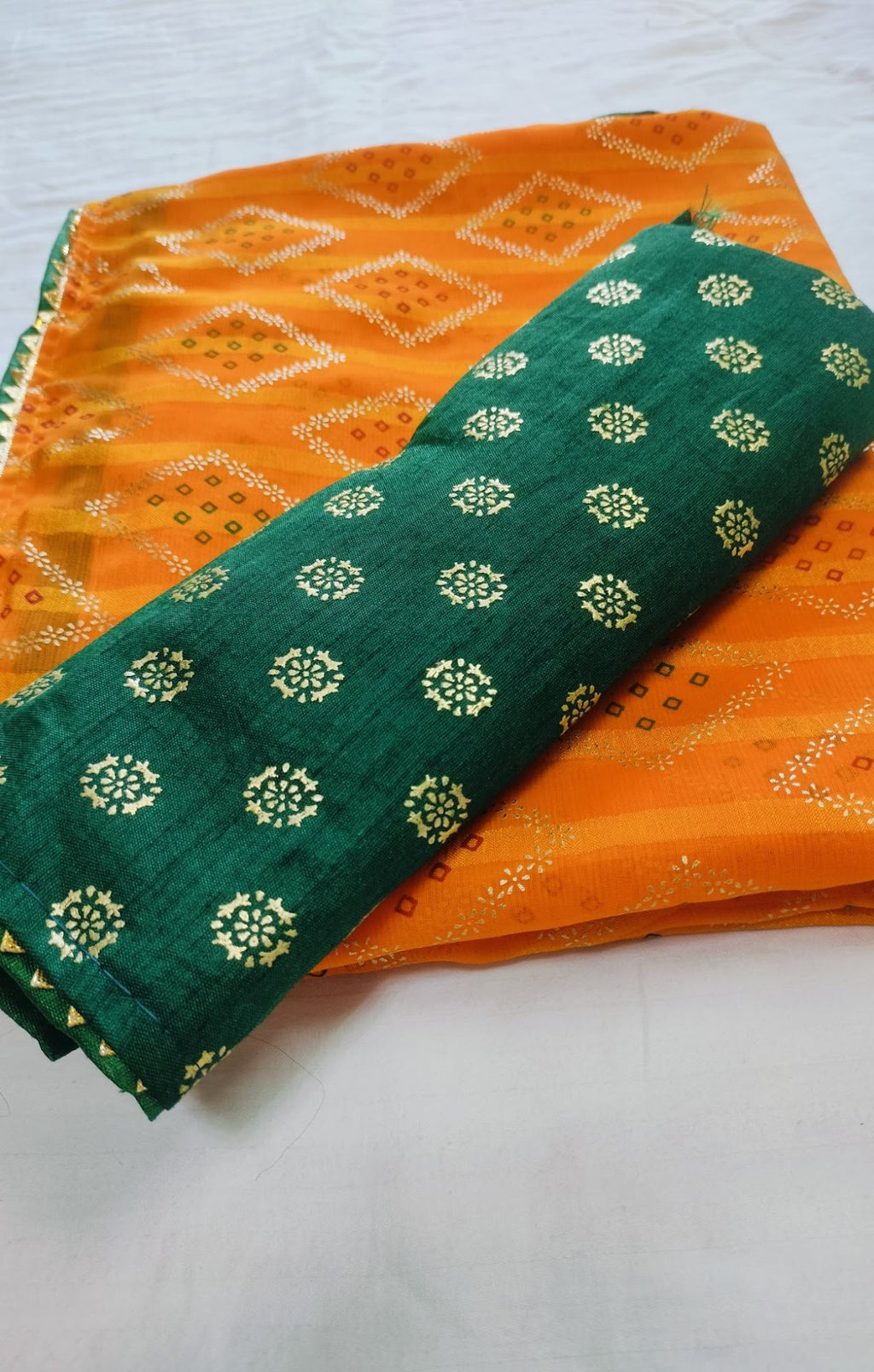 Yellow Pure Chiffon Saree For Women