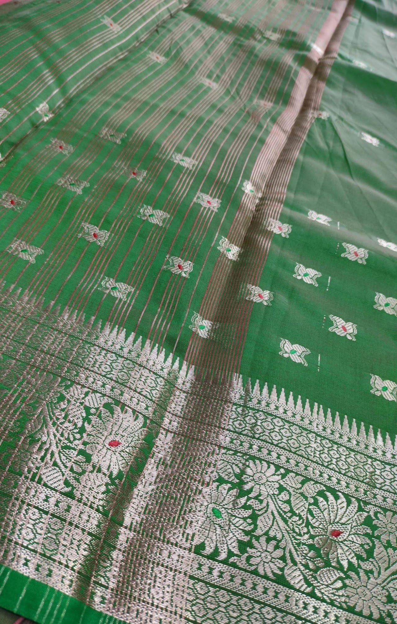 Rose Pink Banarasi Silk Saree