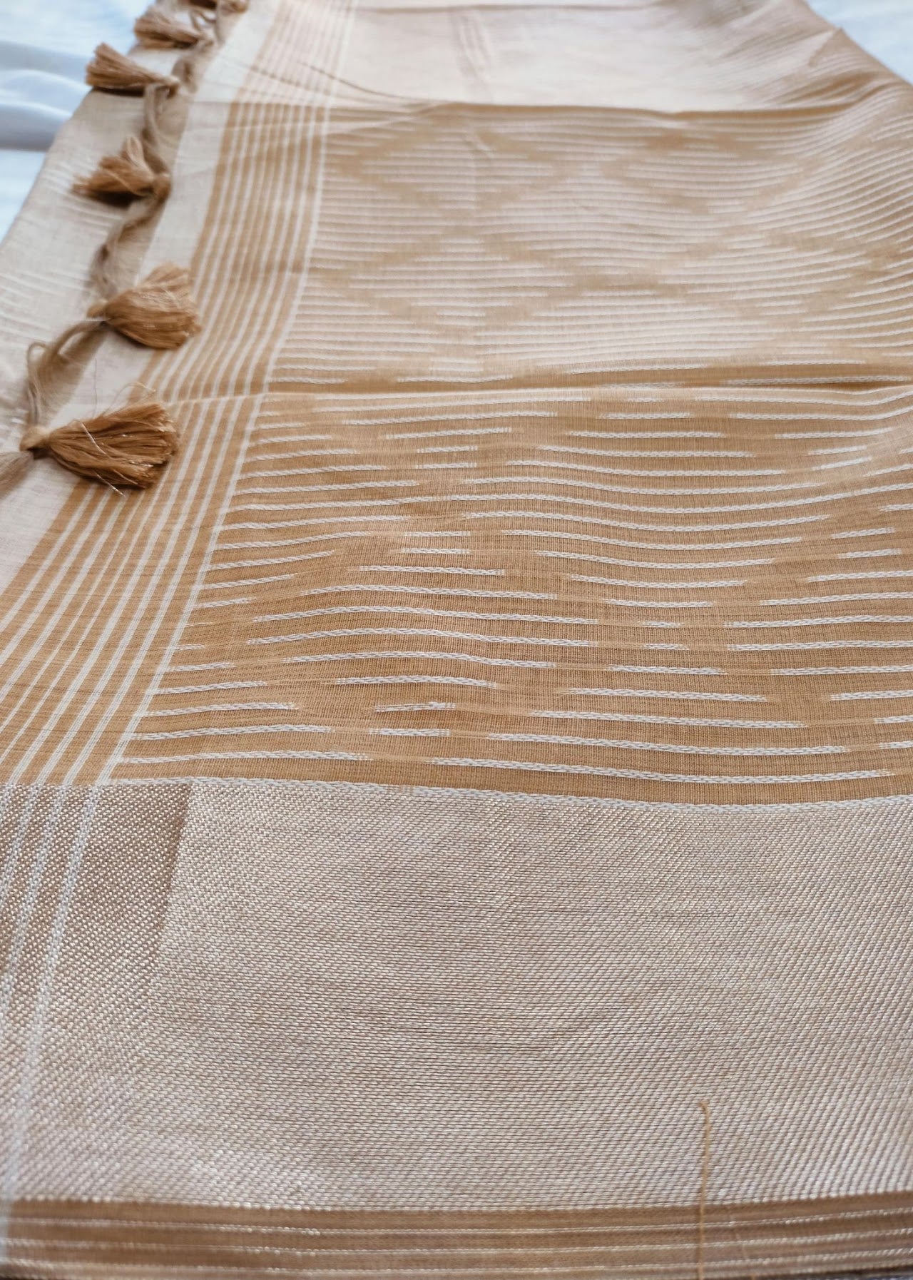 Brown Cherry Cotton Saree For Women