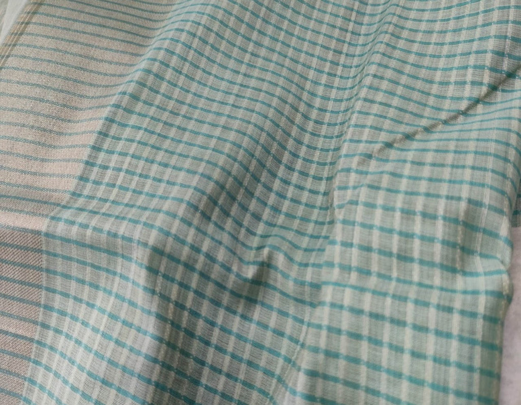 Teal Cherry Cotton Saree For Women