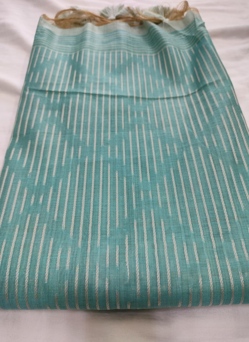 Teal Cherry Cotton Saree For Women
